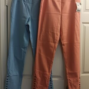Size 8/10 Lovely Carolina Blue Simply Noelle, Long pants with Buttons on Ankle